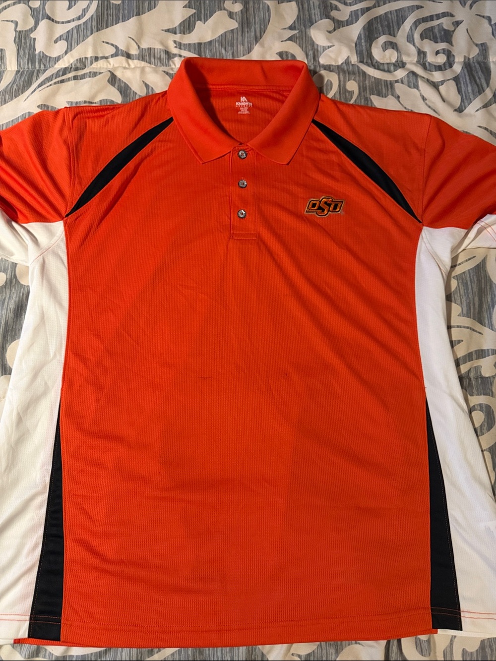Knights Apparel Orange Polo with OSU Embroidered Logo size 2XL